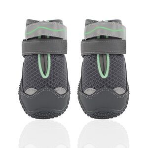4pcs Breathable Mesh Dog Shoes Dog Boots Paw Protectors Dog Boots Gray